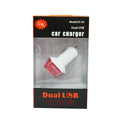 Dual USB Car Charger รุ่น ES-02 - (สีแดง)
